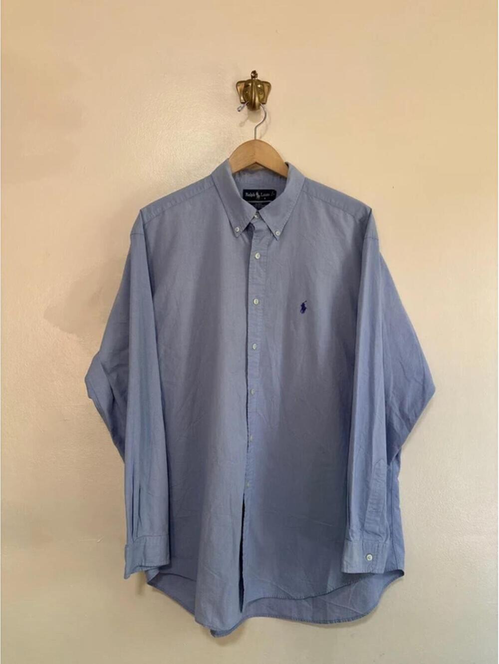 Ralph Lauren Blake Dress Shirt Blue XL